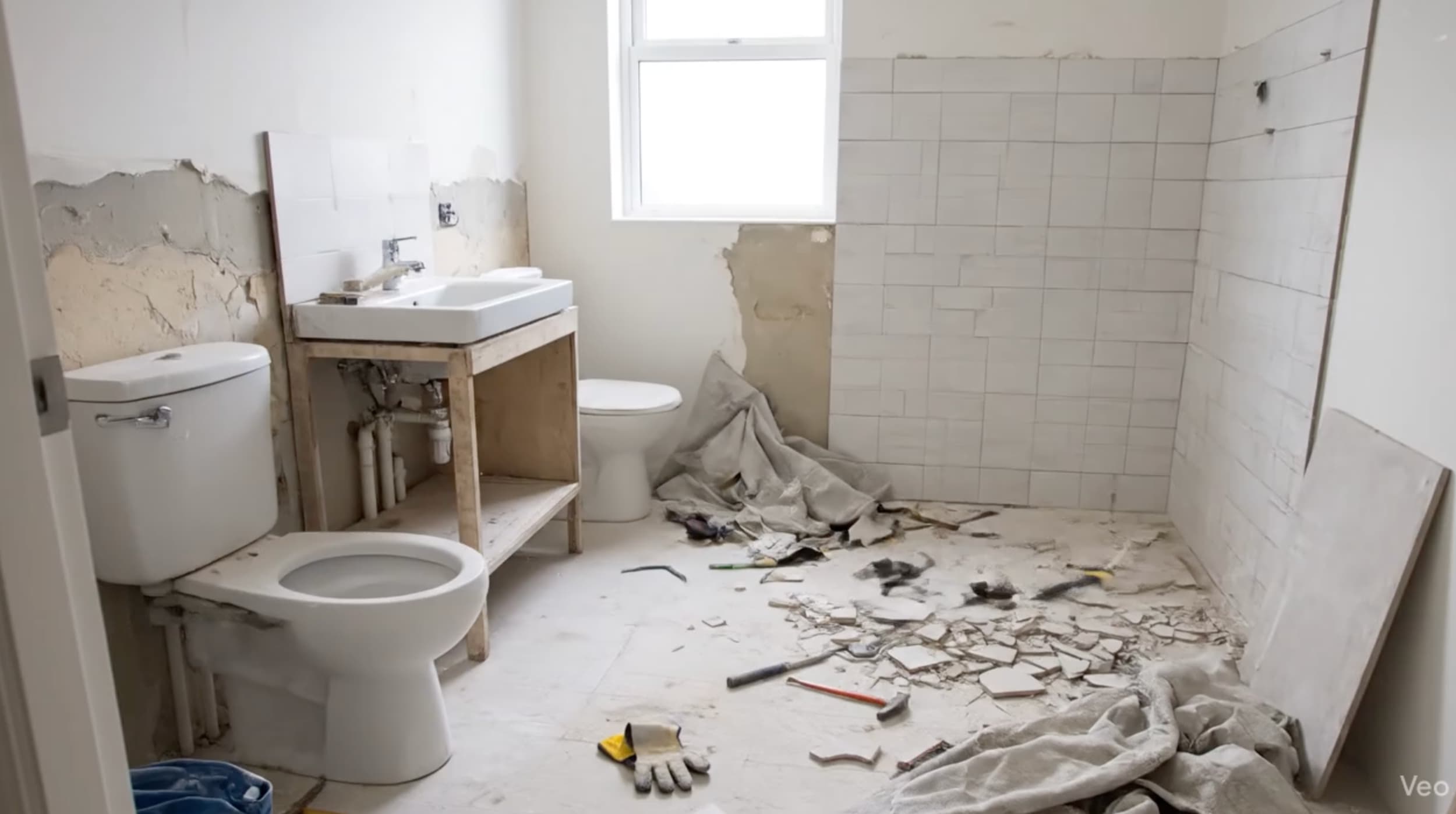 Before - Traditional Bathroom Elegance with a Playful Twist