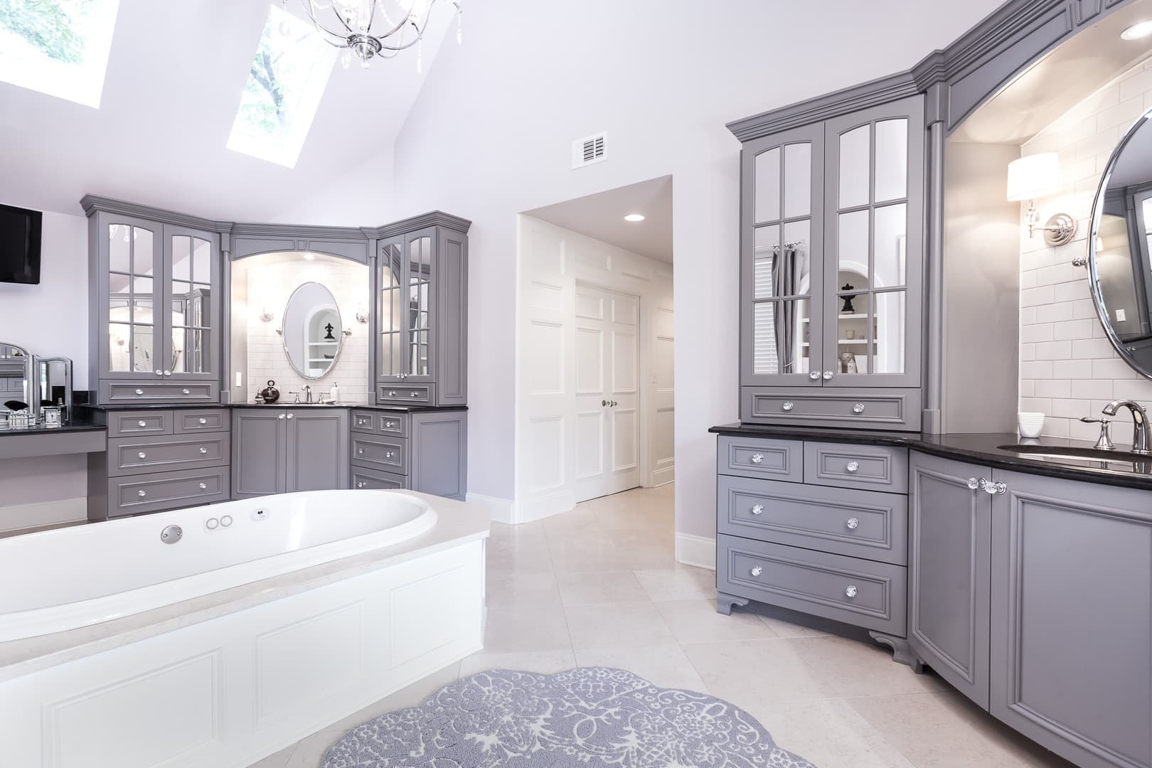 After - Traditional Bathroom Elegance with a Playful Twist