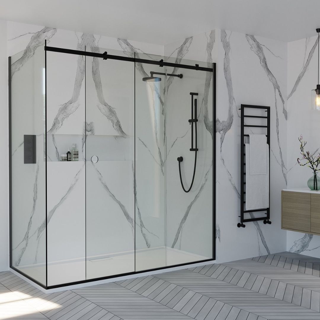 Phoenix MOTION 8mm Frameless Side Panel 900 Easy Clean Glass 1950mm High SE093